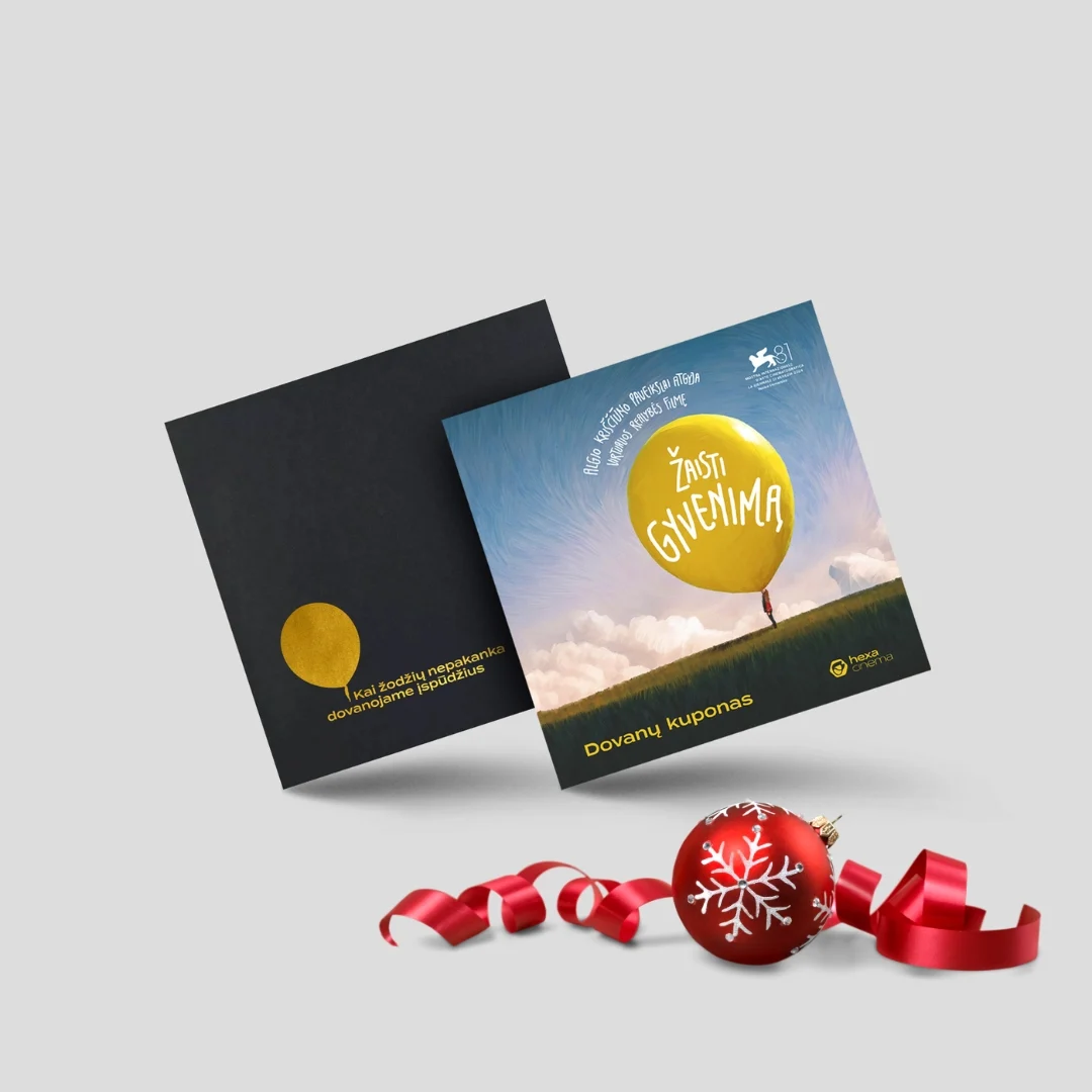 Dovanų kuponai skirti virtualios realybės filmo Žaisti gyvenimą Algio Krikščiūno