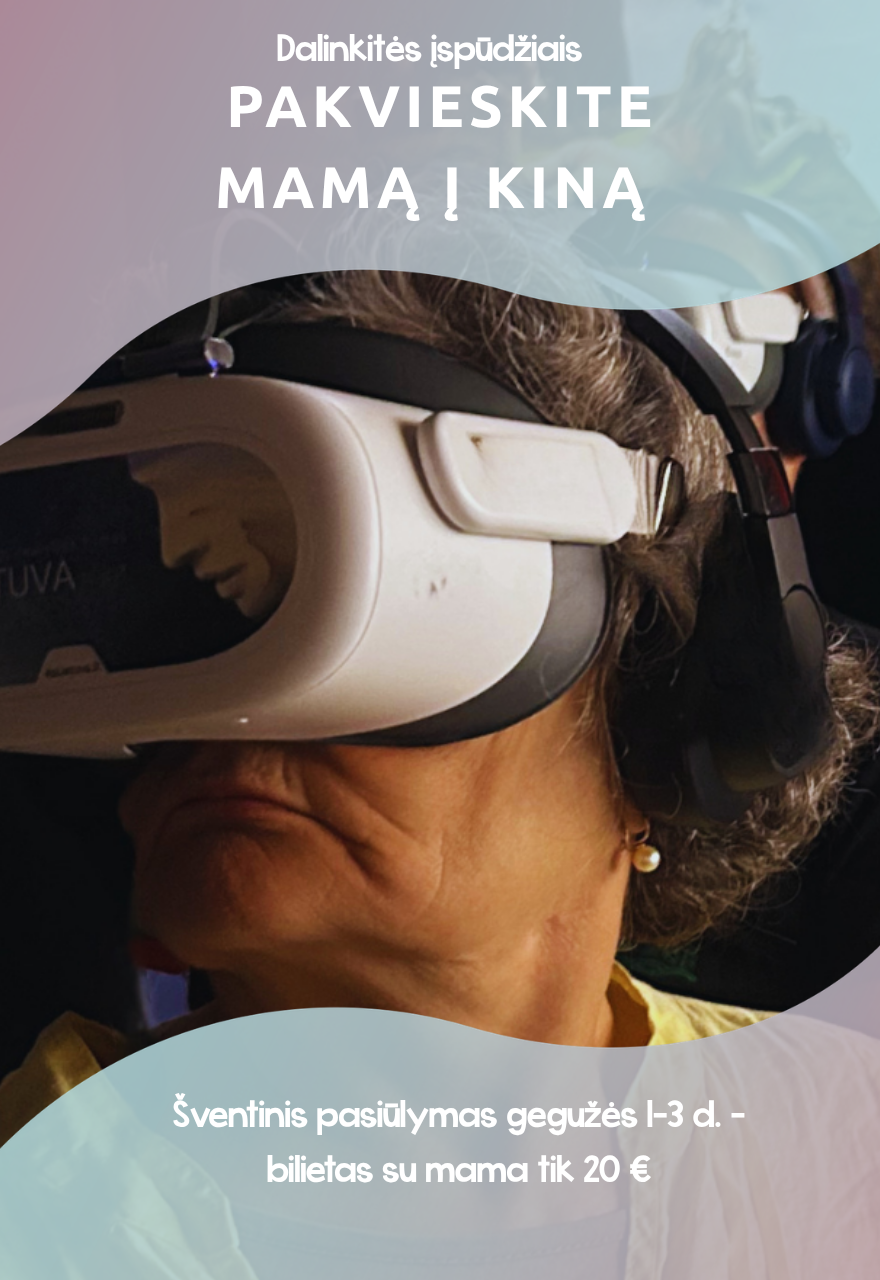 Ieškote idėjos, ką veikti su mama per Motinos dieną? Hexa Cinema kviečia į išskirtinius virtualios realybės kino seansus visoje Lietuvoje. 📅 Gegužės 1–3 d. taikomas specialus pasiūlymas: 🎬 2 bilietai į VR kino patirtį – tik už 20 € Tai puiki proga ne tik padovanoti, bet ir praleisti laiką kartu su mama – kitaip nei įprasta.